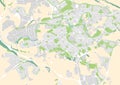 Vector city map of Pamplona, Spain