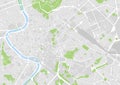 Vector city map of Rome, Italy