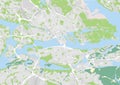 Vector city map of Stockholm, Sweden