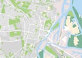 Vector city map of Szczecin, Poland