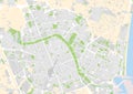 Vector city map of Valencia, Spain