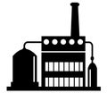Vector City silhouette object element retro of Industry Factory