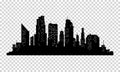 Vector city silhouette Royalty Free Stock Photo