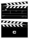 Vector clapboard with shooting details