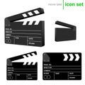 Vector clapboard take icons