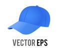 Vector classic blue baseball sporty billed cap icon Royalty Free Stock Photo