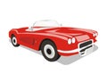 Vector classic convertible red car Royalty Free Stock Photo