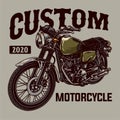 Vector of classic custom motorcycle badge