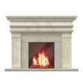 Vector classic fireplace for living room interior