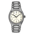 Vector Classic Mens Wrist Watch Royalty Free Stock Photo