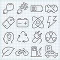 Vector clean icons set for web design and application user inter