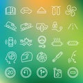 Vector clean icons set