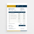 Vector clean invoice template design Royalty Free Stock Photo