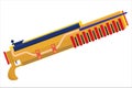 Vector clip art blaster. concept illustration of alien weapons
