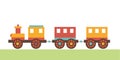 Vector clip art locomotive of children's toys. Royalty Free Stock Photo