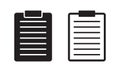 Vector Clipboard Icon Set. Clipboard Symbols Royalty Free Stock Photo