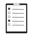 Vector clipboard isolated concept illustration in flat. Checklist board icon