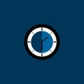 Vector clock icon. Schedule, appointment, important date concept. Modern flat design illustration. Royalty Free Stock Photo