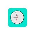 Vector clock icon. Schedule, appointment, important date concept. Modern flat design illustration. Royalty Free Stock Photo