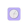 Vector clock icon. Schedule, appointment, important date concept. Modern flat design illustration. Royalty Free Stock Photo