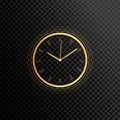 Vector clock icon. Schedule, appointment, important date concept. Modern flat design illustration. Royalty Free Stock Photo