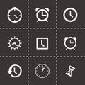 Vector clock icon set