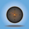 Vector clock image, vintage style.