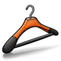 Vector clothes hanger cartoon isolated Royalty Free Stock Photo