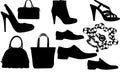 Vector clothes silhouettes Royalty Free Stock Photo