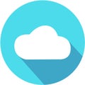 Vector Cloud Flat Icon with long shadow