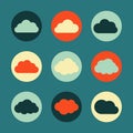 Vector cloud set Royalty Free Stock Photo