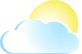 vector cloud shapes, cloud icons for web and app, for cloud computing and so on in flat style. Weather icons. Eps 10 Royalty Free Stock Photo