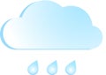 vector cloud shapes, cloud icons for web and app, for cloud computing and so on in flat style. Weather icons. Eps 10 Royalty Free Stock Photo