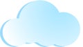 vector cloud shapes, cloud icons for web and app, for cloud computing and so on in flat style. Weather icons. Eps 10 Royalty Free Stock Photo