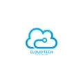 vector cloud technology logo template illustration Royalty Free Stock Photo