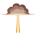 Vector of cloudy nuclear ray Royalty Free Stock Photo