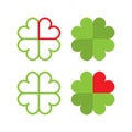 Vector cloverleaf icons