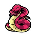 vector of cobra snake mascot ready to attack Royalty Free Stock Photo