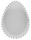Vector Cobweb Op Art Egg Shape - Generative Art Network Concept Openwork Abstract Template