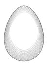 Vector Cobweb Op Art Egg Shape - Generative Art Network Concept Openwork Abstract Template
