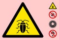 Vector Cockroach Warning Triangle Sign Icon