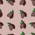 Vector cocoa seamless background pattern