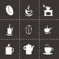 Vector coffe icons set Royalty Free Stock Photo