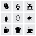 Vector coffe icons set Royalty Free Stock Photo