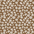 Vector coffee bean seamless repeating pattern