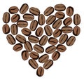 Vector Coffee Beans Royalty Free Stock Photo