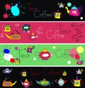 Vector coffee elements set Royalty Free Stock Photo