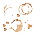 Vector Coffee Stain Rings Set 3