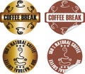 Vector coffee stamp set