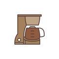Vector Coffeemaker concept colored icon or symbol Royalty Free Stock Photo